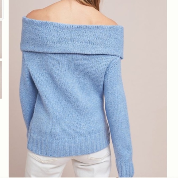 NWT ANTHROPOLOGIE NATALIA OFF-THE-SHOULDER SWEATER - Picture 2 of 3